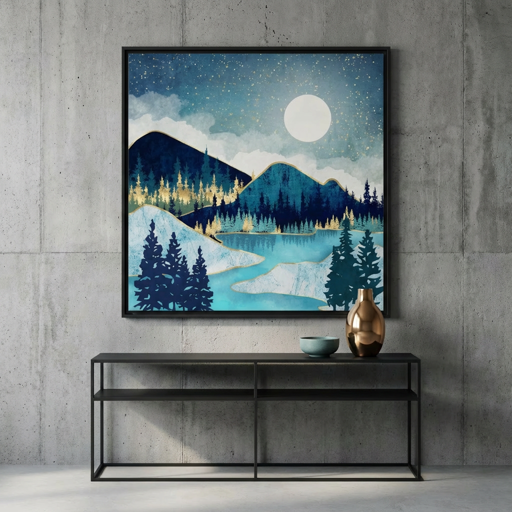 Morning Stars - Matte Canvas, Framed (Multi-color)