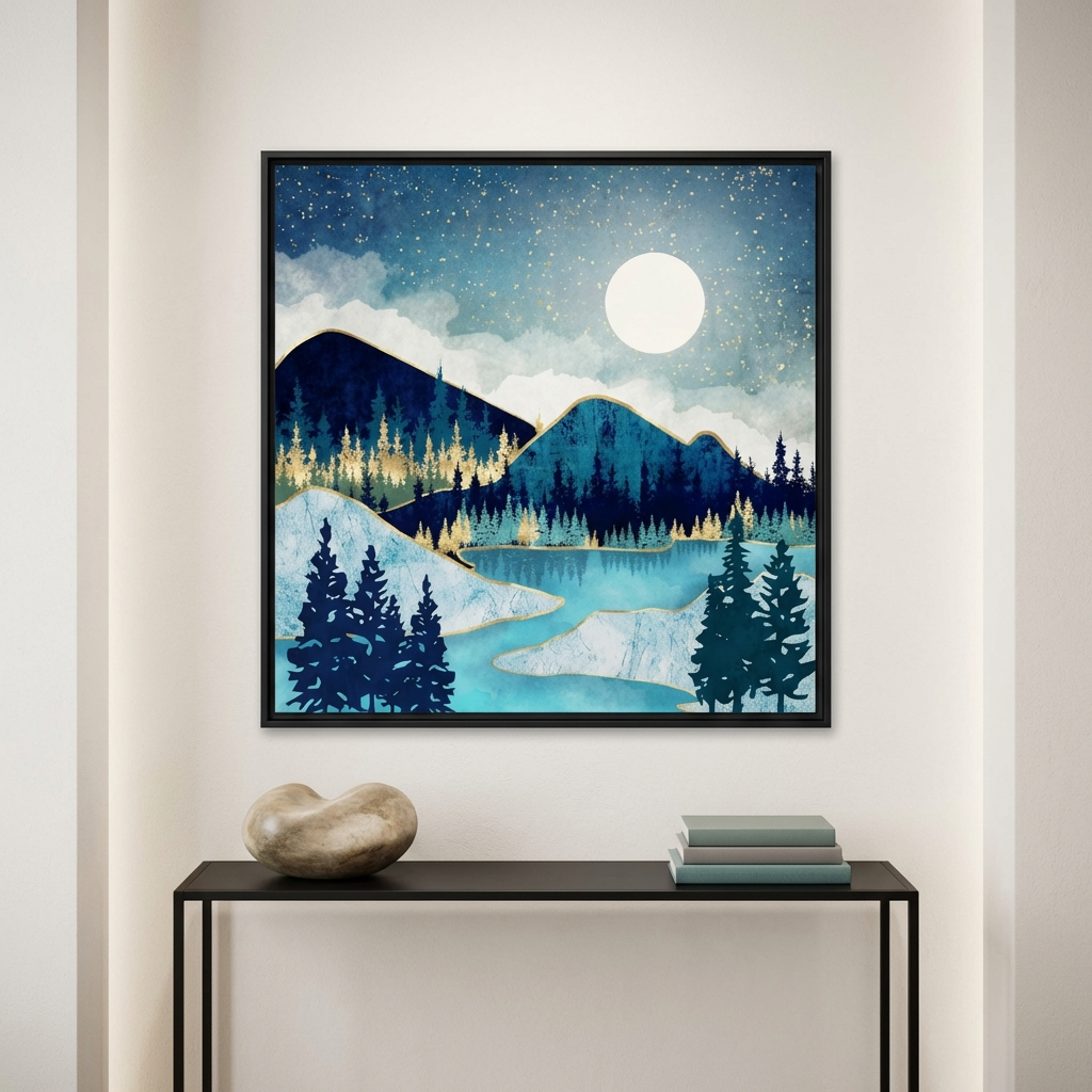 Morning Stars - Matte Canvas, Framed (Multi-color)
