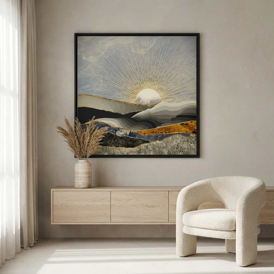 Morning Sun - Matte Canvas, Framed (Multi-color)