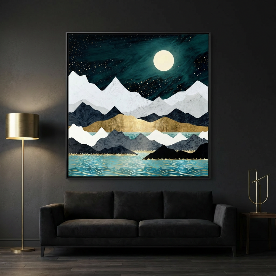 Ocean Stars - Matte Canvas, Framed (Multi-color)
