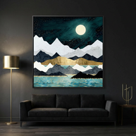 Ocean Stars - Matte Canvas, Framed (Multi-color)
