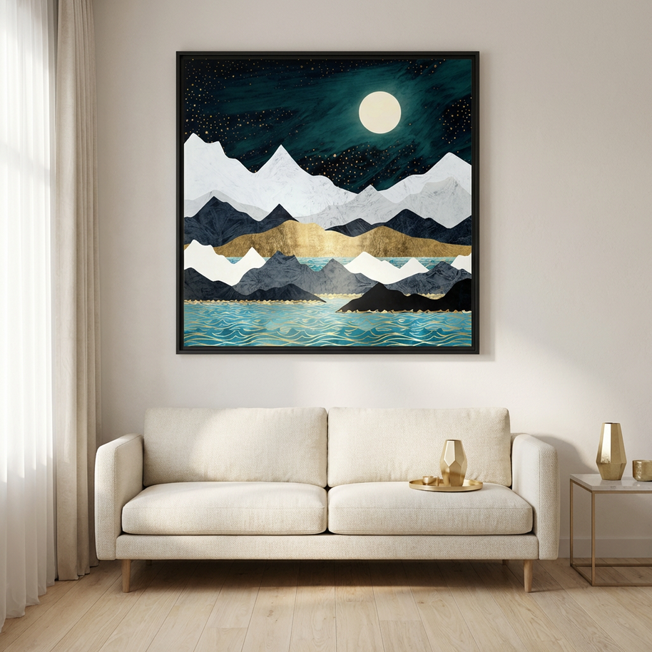Ocean Stars - Matte Canvas, Framed (Multi-color)
