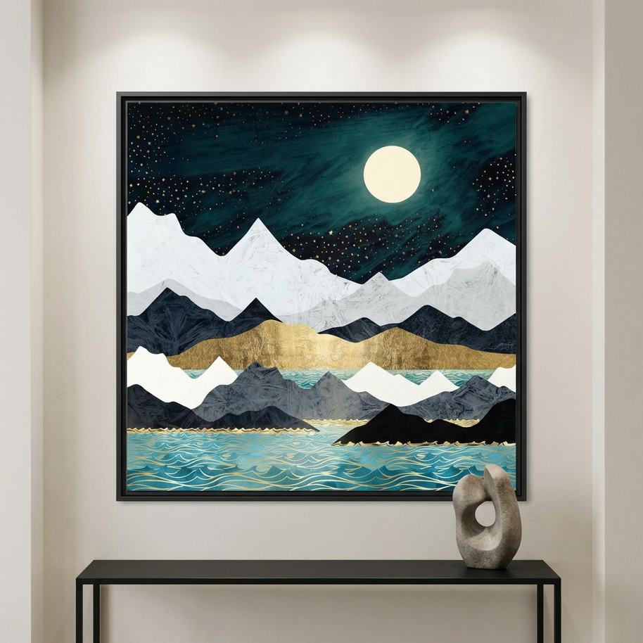 Ocean Stars - Matte Canvas, Framed (Multi-color)