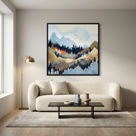Spring Flight - Matte Canvas, Framed (Multi-color)
