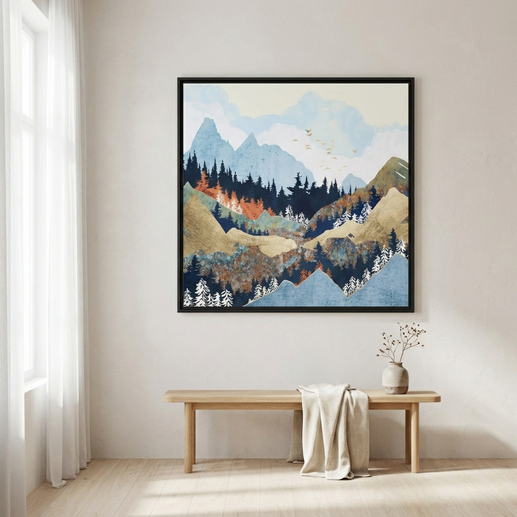 Spring Flight - Matte Canvas, Framed (Multi-color)