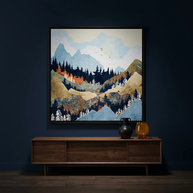 Spring Flight - Matte Canvas, Framed (Multi-color)