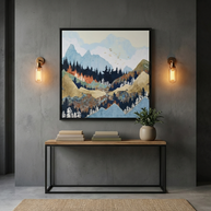 Spring Flight - Matte Canvas, Framed (Multi-color)