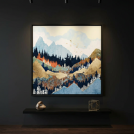 Spring Flight - Matte Canvas, Framed (Multi-color)