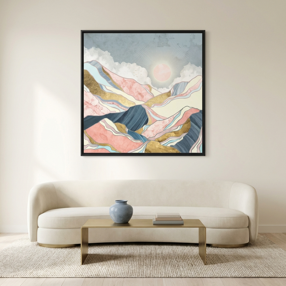 Spring Morning - Matte Canvas, Framed (Multi-color)