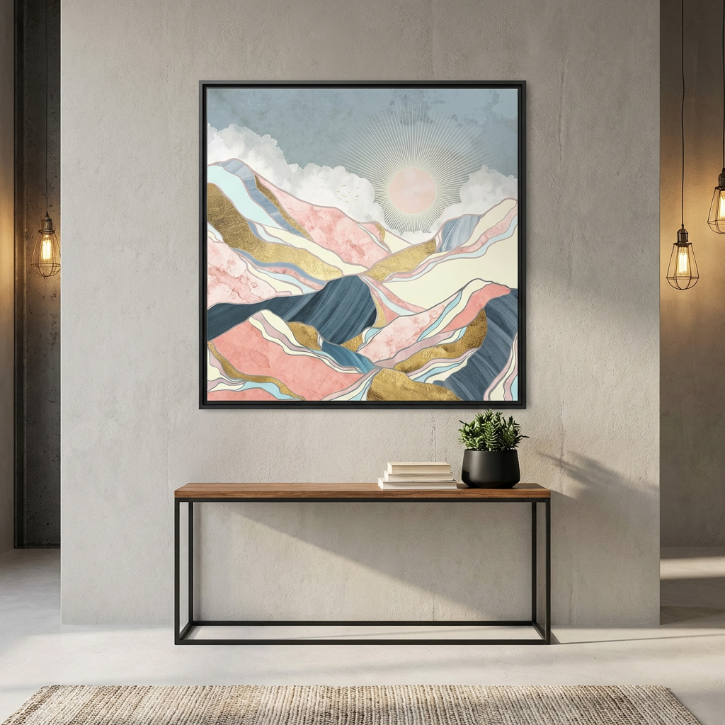 Spring Morning - Matte Canvas, Framed (Multi-color)