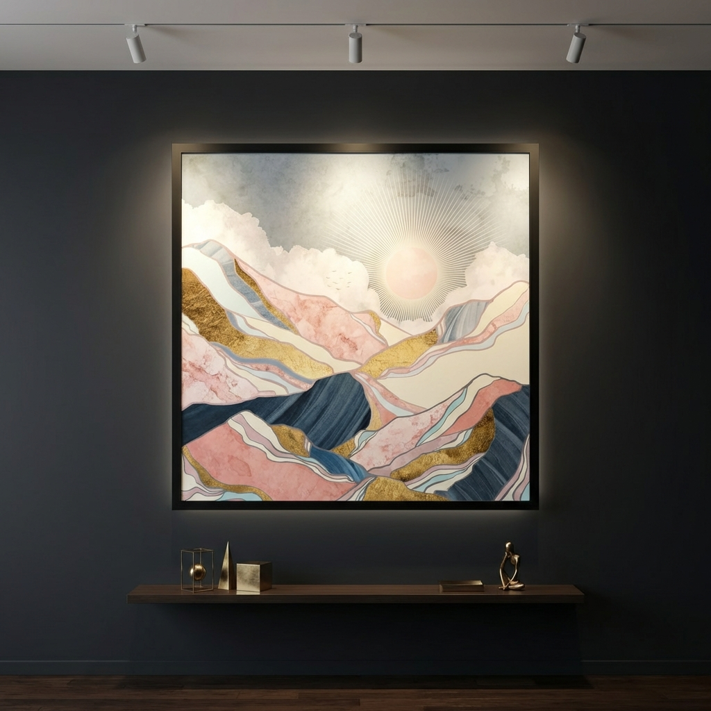 Spring Morning - Matte Canvas, Framed (Multi-color)