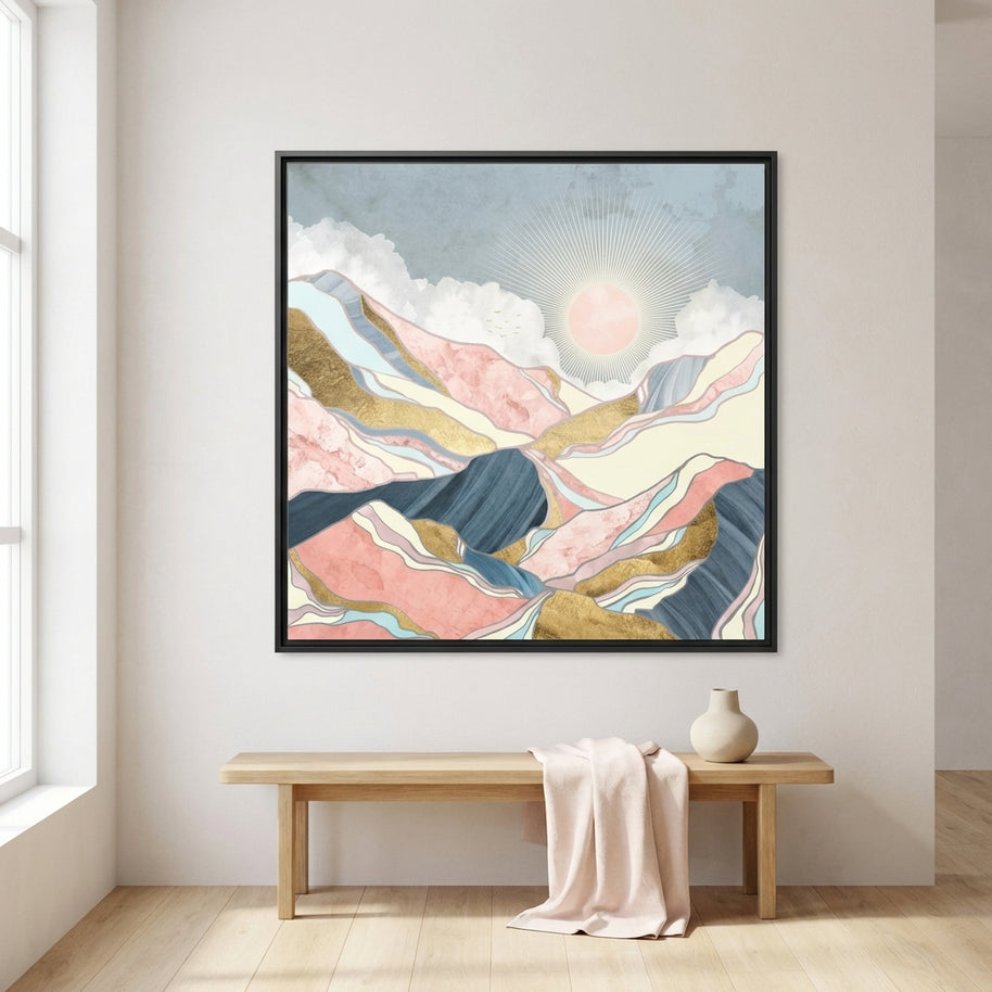 Spring Morning - Matte Canvas, Framed (Multi-color)