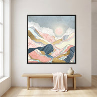 Spring Morning - Matte Canvas, Framed (Multi-color)