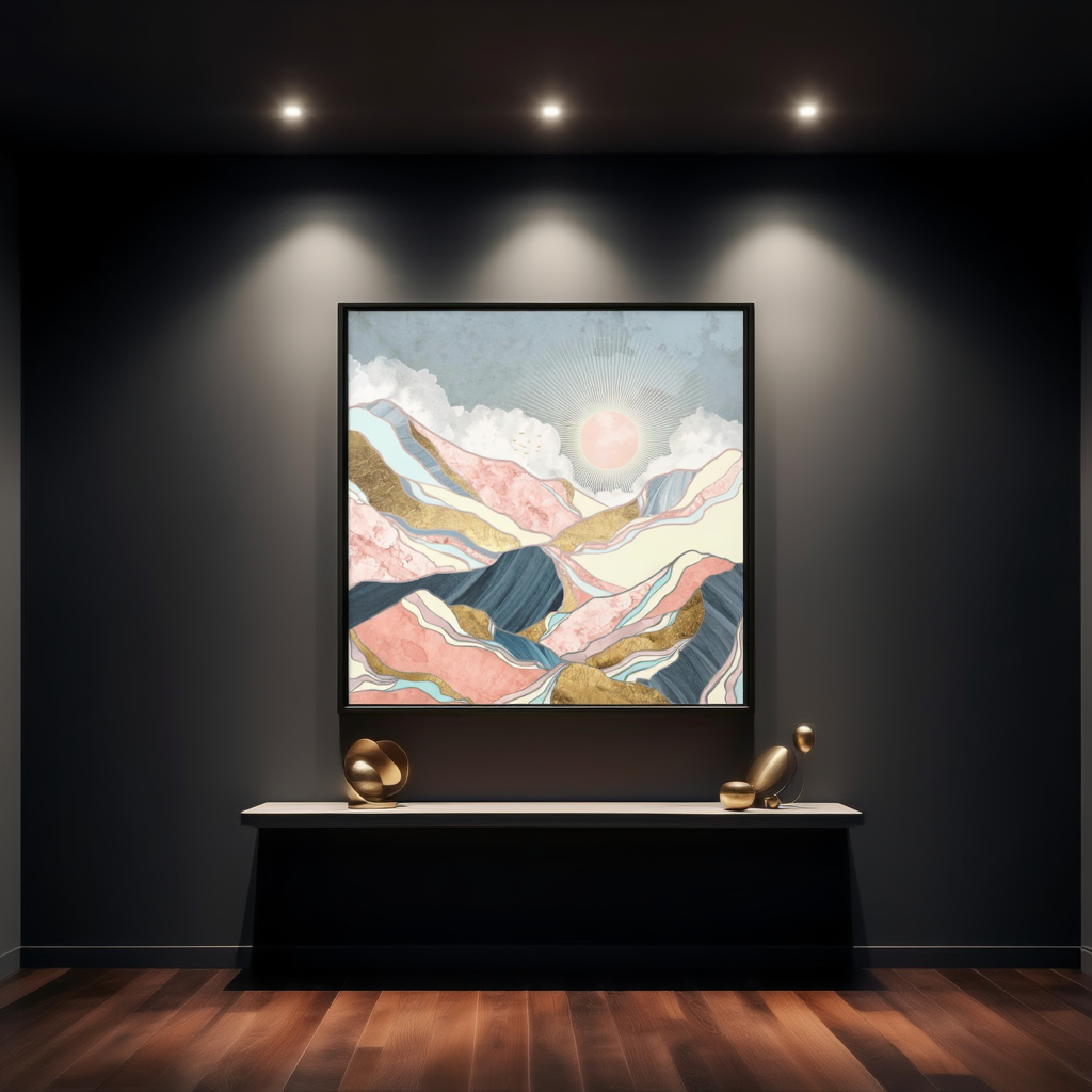 Spring Morning - Matte Canvas, Framed (Multi-color)
