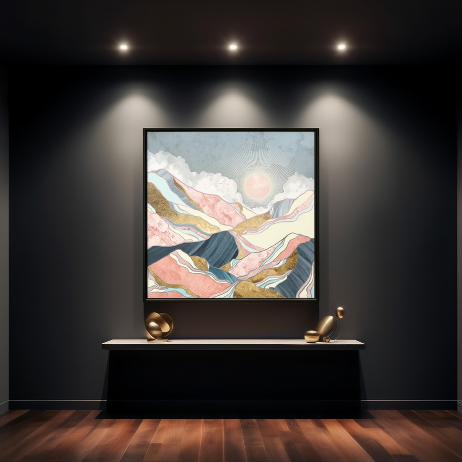Spring Morning - Matte Canvas, Framed (Multi-color)