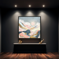 Spring Morning - Matte Canvas, Framed (Multi-color)