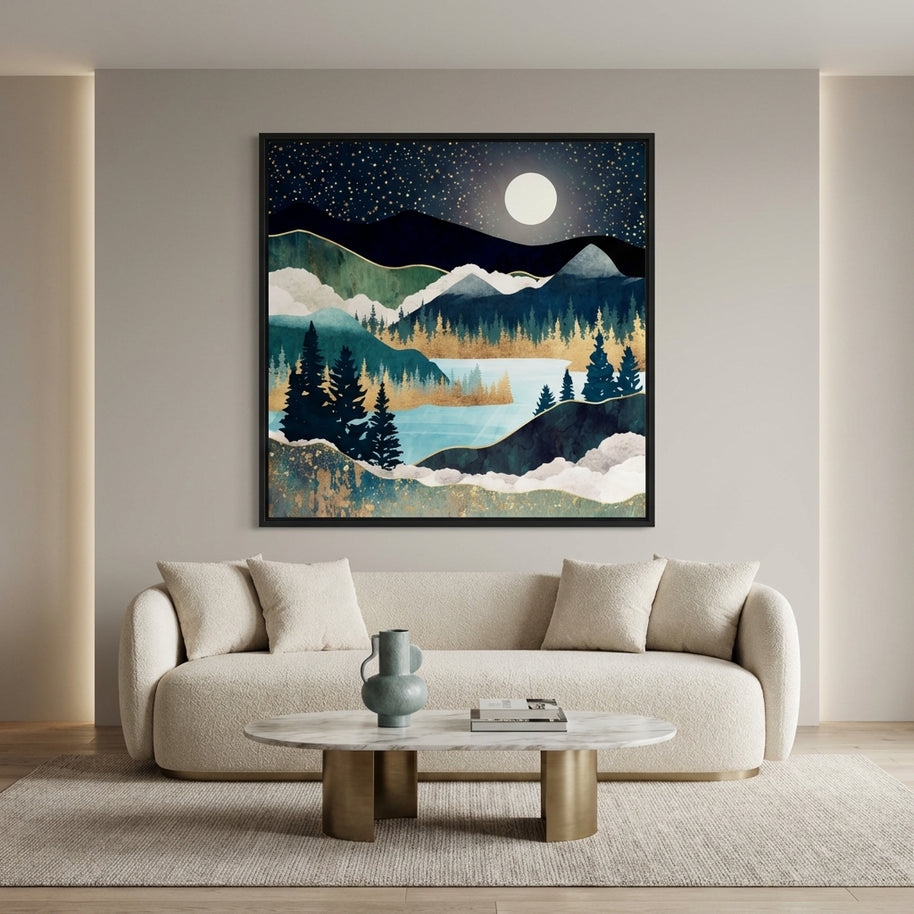 Star Lake - Matte Canvas, Framed (Multi-color)