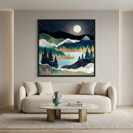 Star Lake - Matte Canvas, Framed (Multi-color)