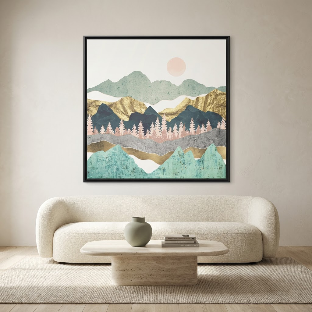 Summer Vista - Matte Canvas, Framed (Multi-color)