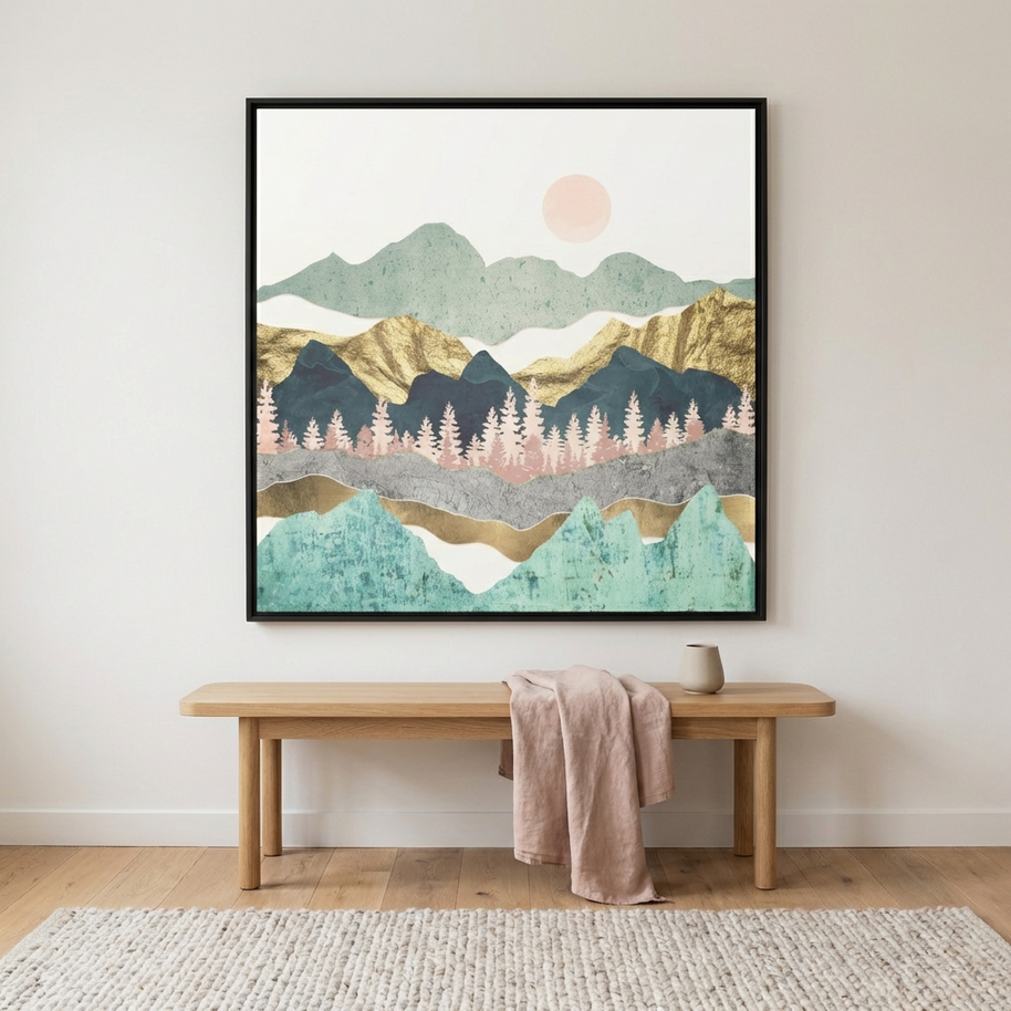 Summer Vista - Matte Canvas, Framed (Multi-color)