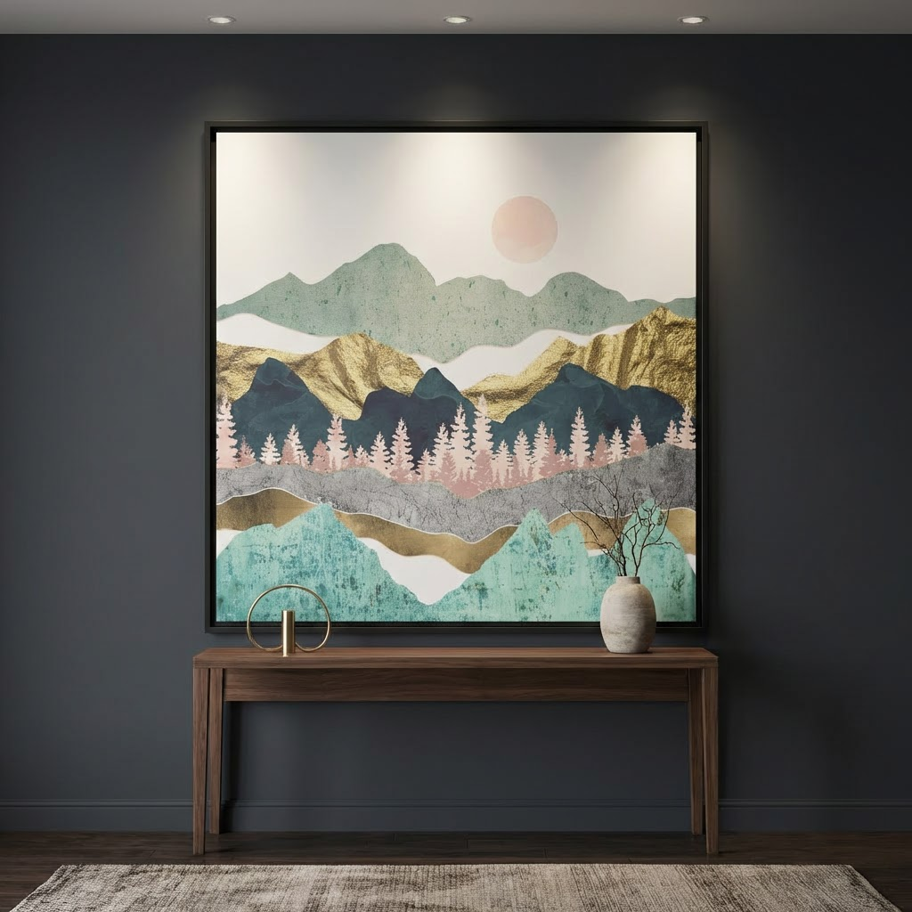 Summer Vista - Matte Canvas, Framed (Multi-color)