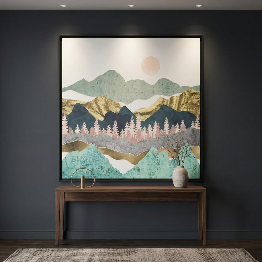 Summer Vista - Matte Canvas, Framed (Multi-color)