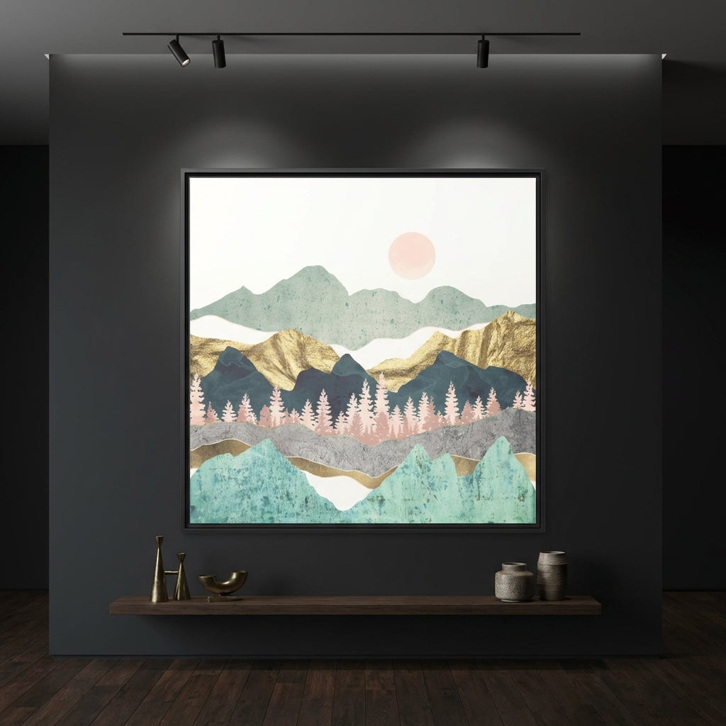 Summer Vista - Matte Canvas, Framed (Multi-color)