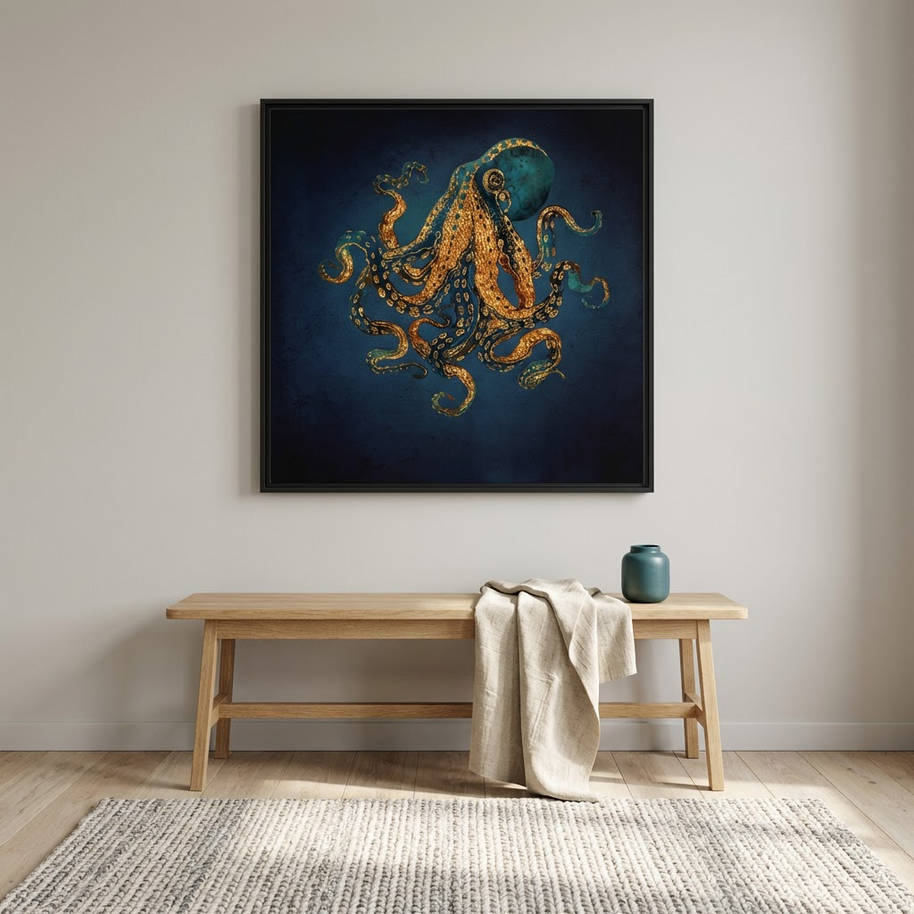 Underwater Dream IV - Matte Canvas, Framed (Multi-color)