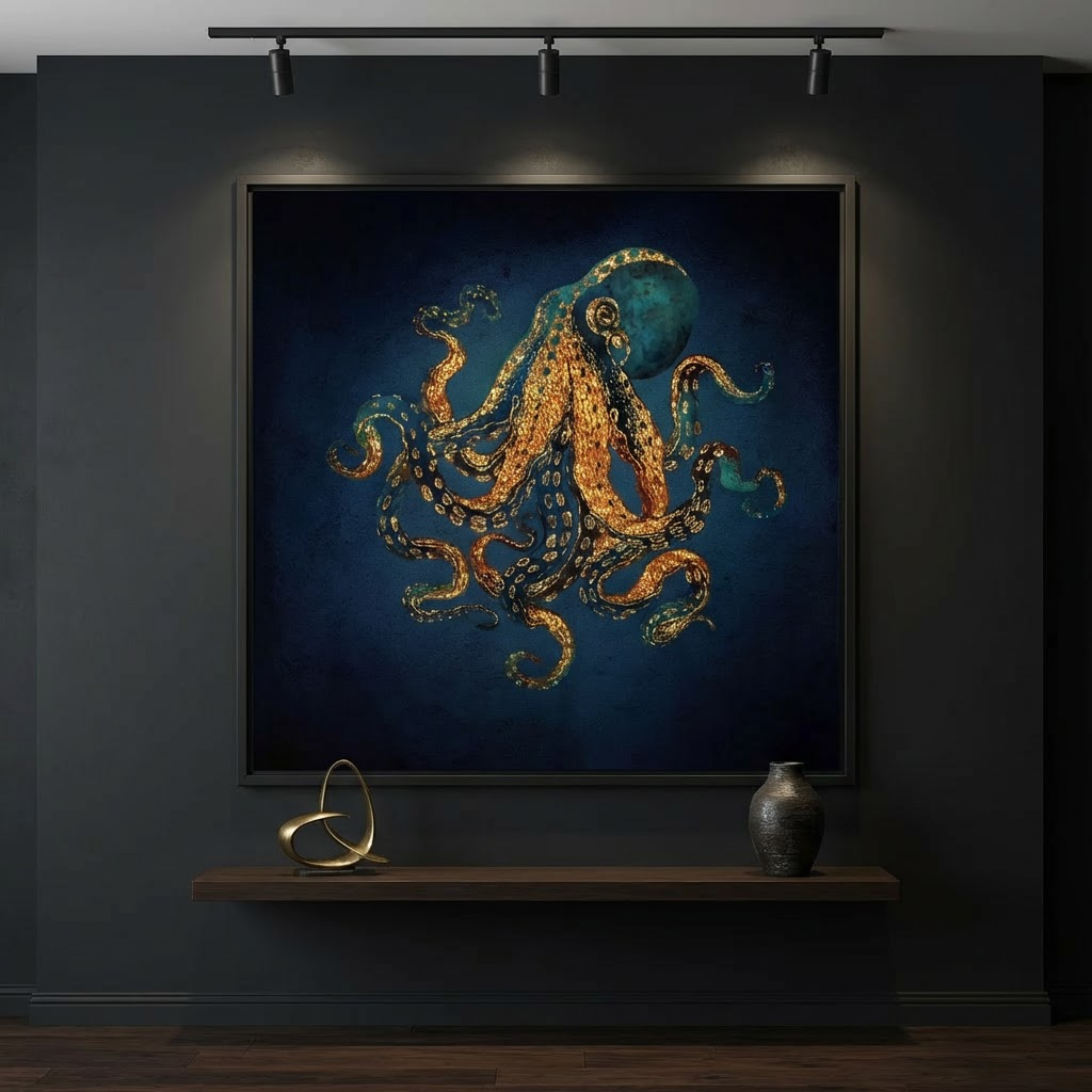 Underwater Dream IV - Matte Canvas, Framed (Multi-color)
