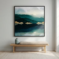 Waters Edge Reflection - Matte Canvas, Framed (Multi-color)