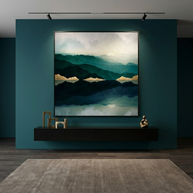Waters Edge Reflection - Matte Canvas, Framed (Multi-color)