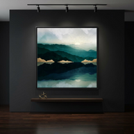 Waters Edge Reflection - Matte Canvas, Framed (Multi-color)