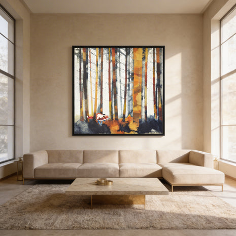 Autumn Hunt - Matte Canvas, Framed (Multi-color)