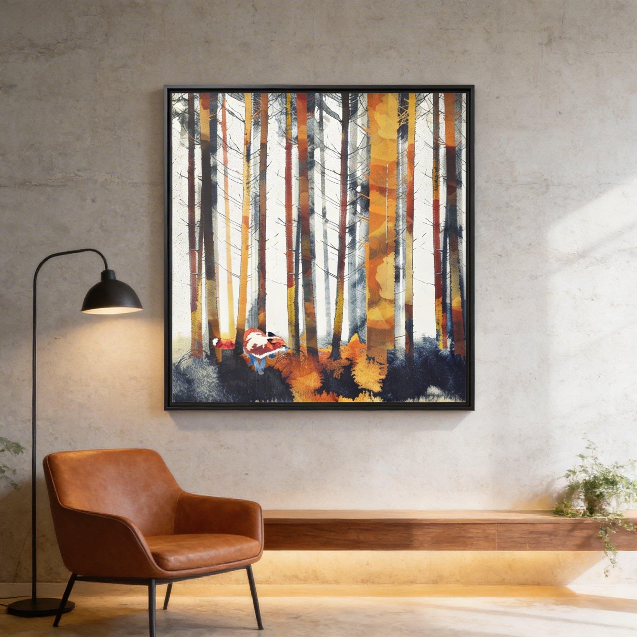 Autumn Hunt - Matte Canvas, Framed (Multi-color)