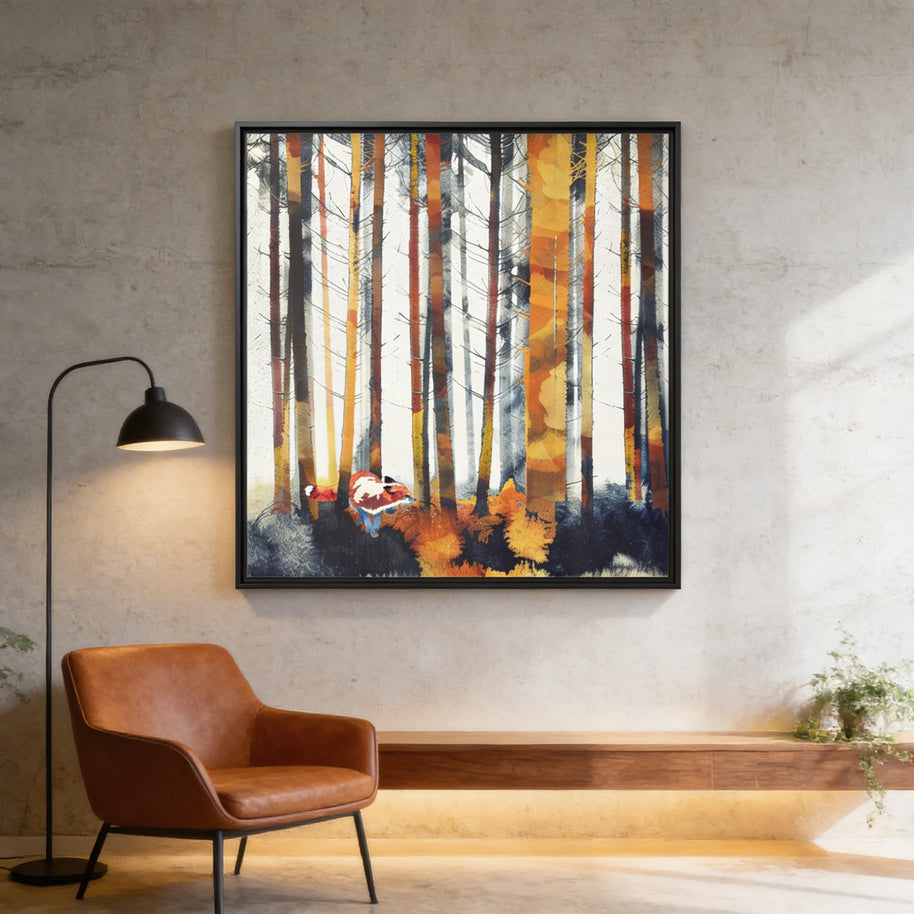 Autumn Hunt - Matte Canvas, Framed (Multi-color)