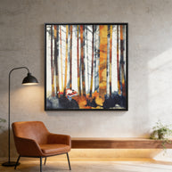 Autumn Hunt - Matte Canvas, Framed (Multi-color)