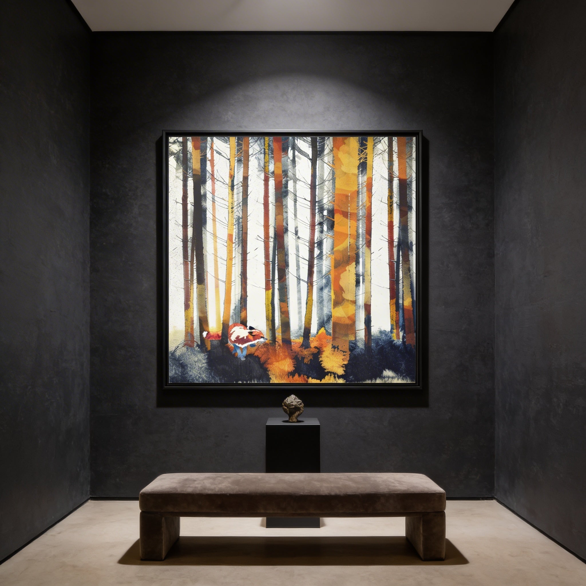 Autumn Hunt - Matte Canvas, Framed (Multi-color)