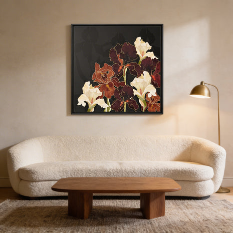 Autumn Iris - Matte Canvas, Framed (Multi-color)