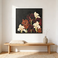 Autumn Iris - Matte Canvas, Framed (Multi-color)