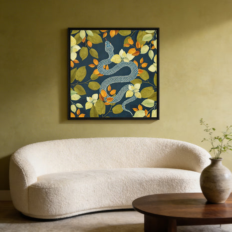 Autumn Serpent Garden - Matte Canvas, Framed (Multi-color)