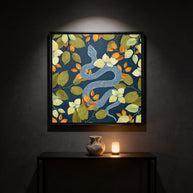 Autumn Serpent Garden - Matte Canvas, Framed (Multi-color)