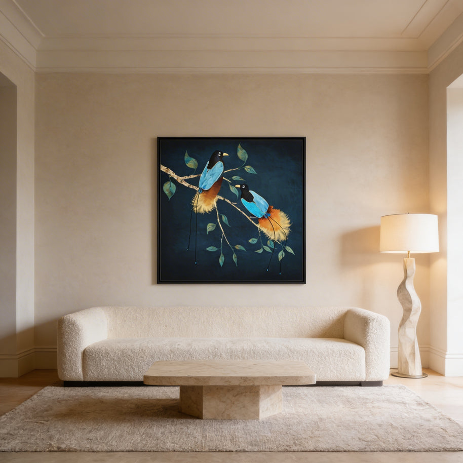 Birds of Paradise - Matte Canvas, Framed (Multi-color)