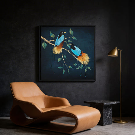 Birds of Paradise - Matte Canvas, Framed (Multi-color)