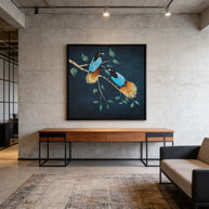 Birds of Paradise - Matte Canvas, Framed (Multi-color)