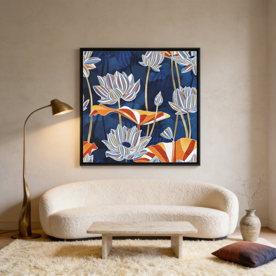 Bold Botanical - Matte Canvas, Framed (Multi-color)