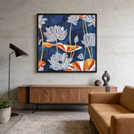 Bold Botanical - Matte Canvas, Framed (Multi-color)
