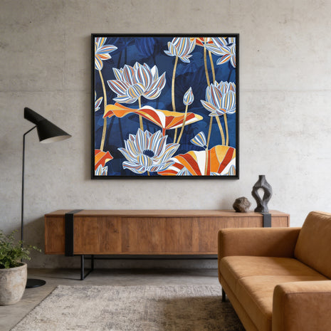 Bold Botanical - Matte Canvas, Framed (Multi-color)