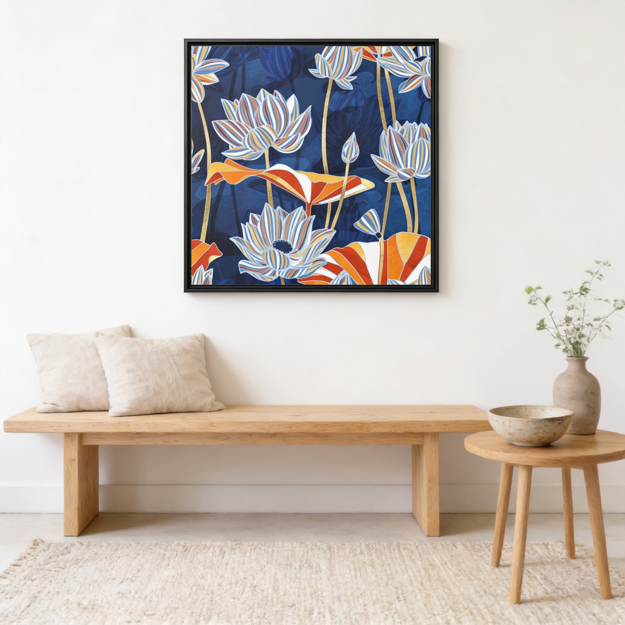 Bold Botanical - Matte Canvas, Framed (Multi-color)