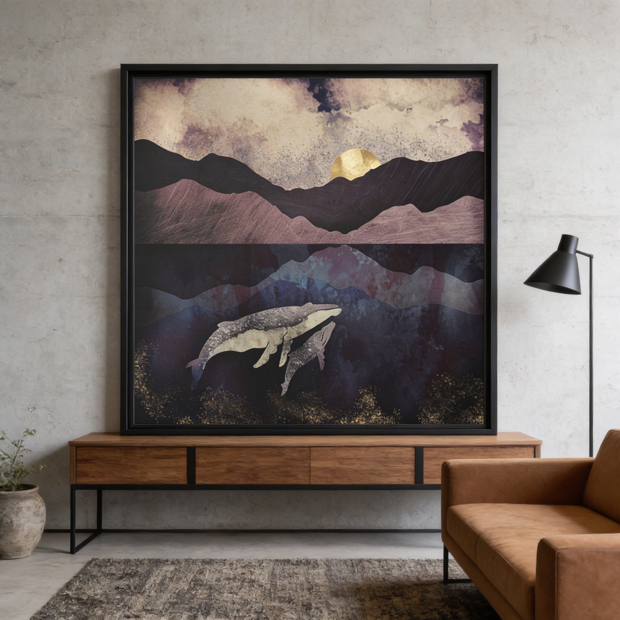 Bond - Matte Canvas, Framed (Multi-color)