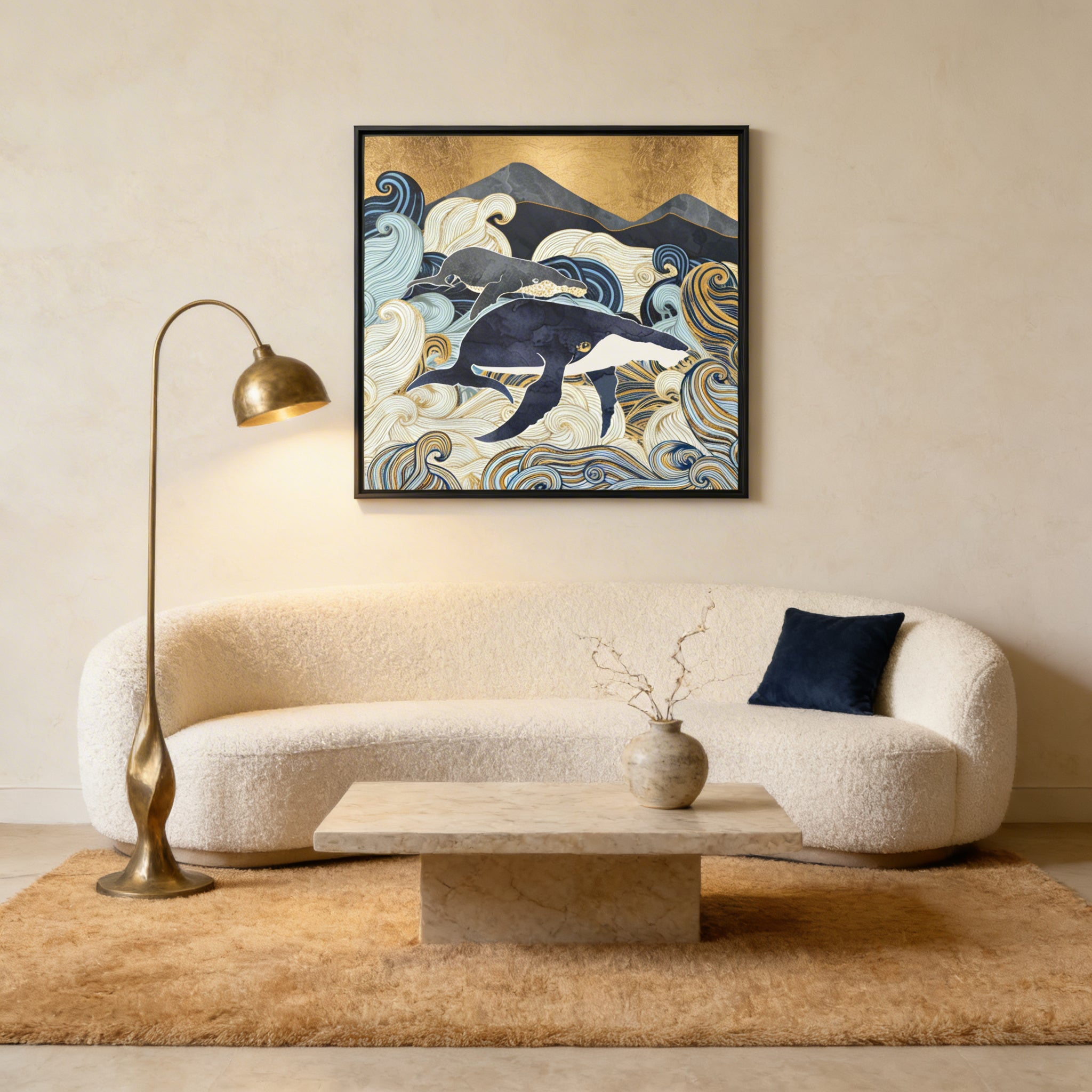 Bond IV - Matte Canvas, Framed (Multi-color)